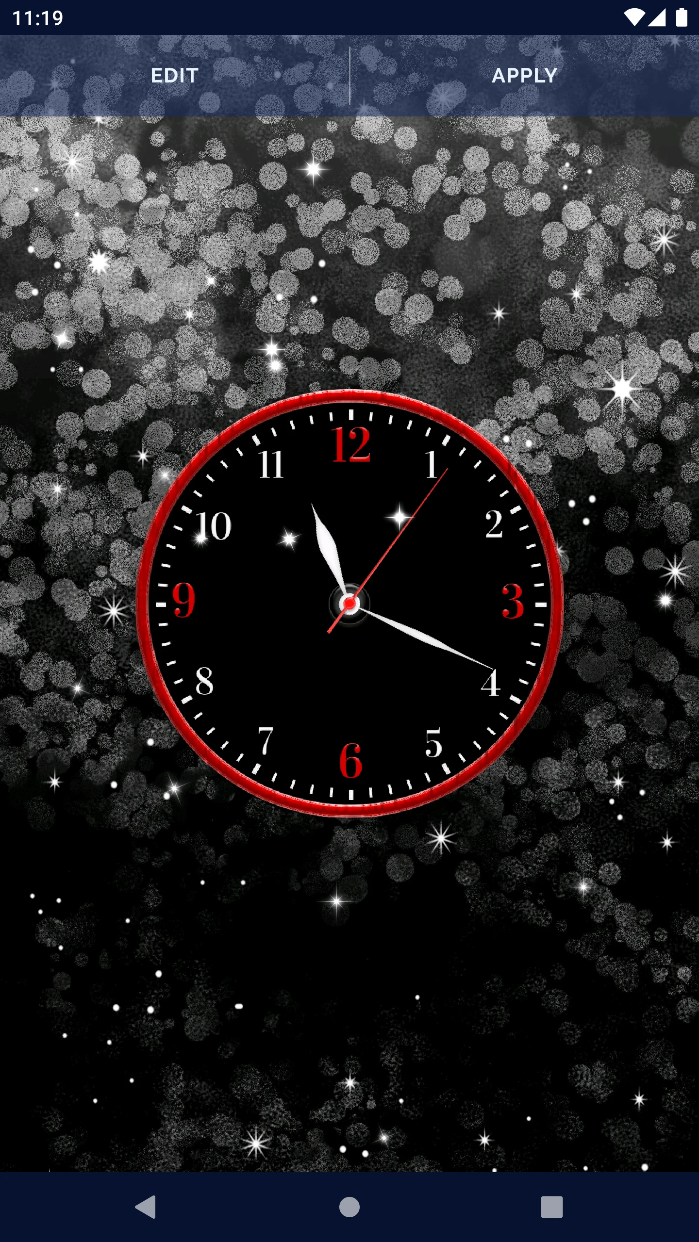 Black Clock Live Wallpaper screenshot