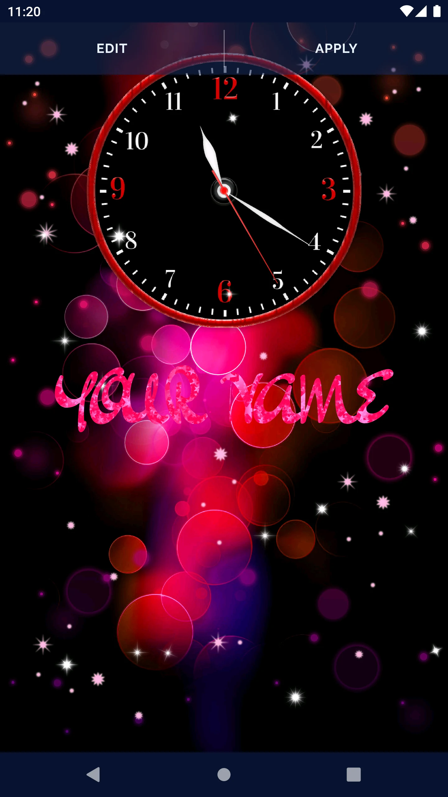 Black Clock Live Wallpaper screenshot