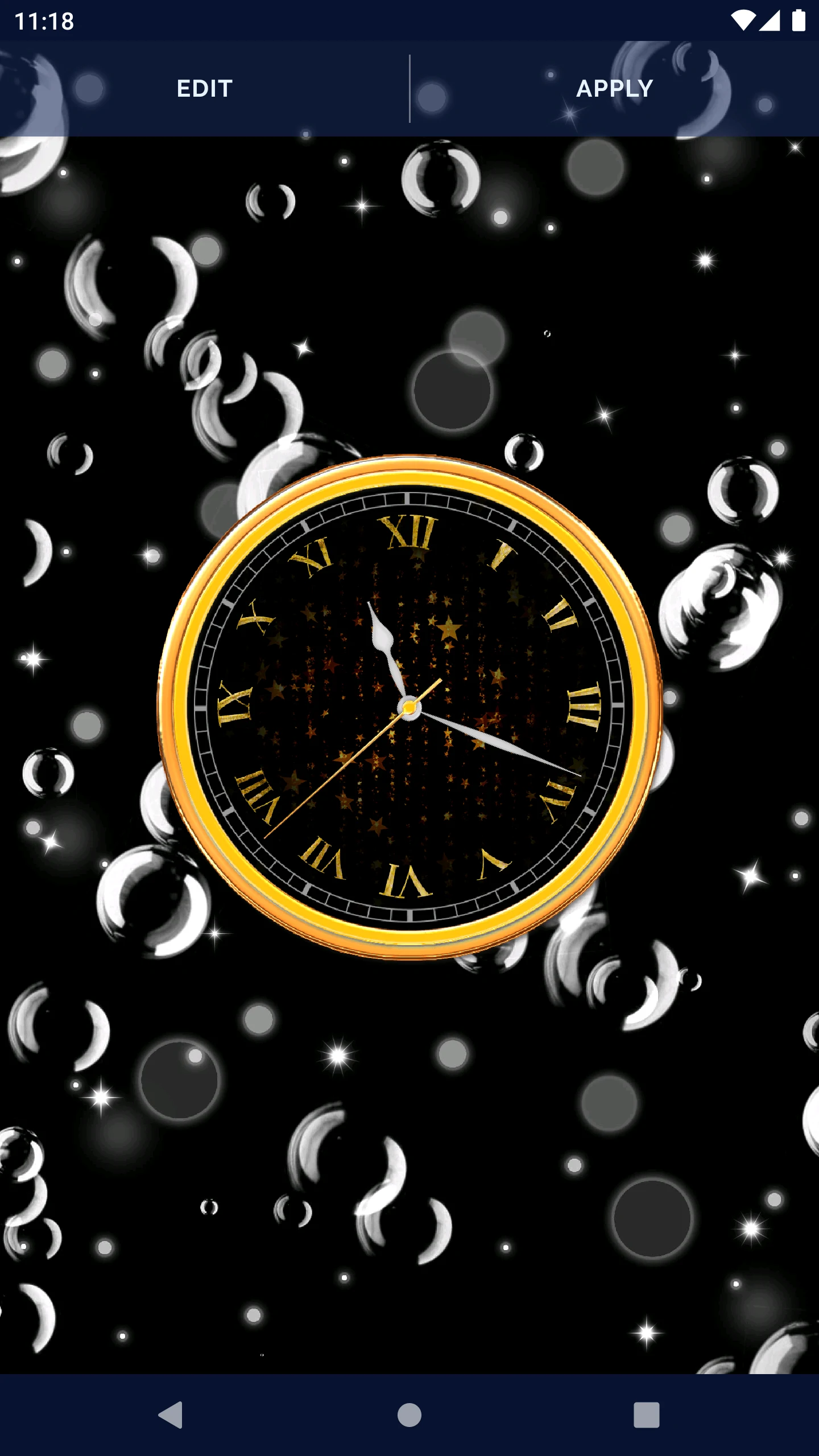 Black Clock Live Wallpaper screenshot