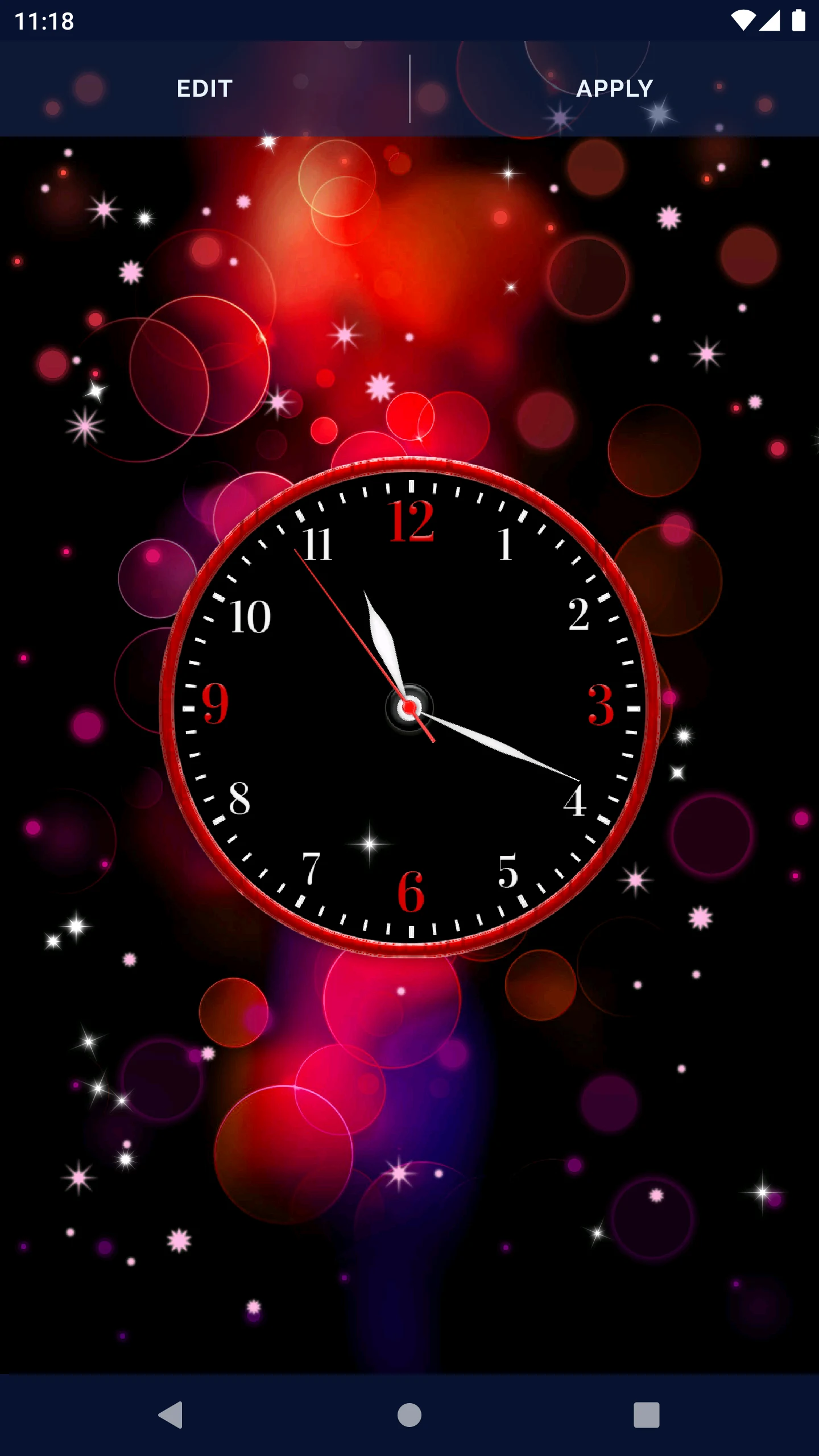 Black Clock Live Wallpaper screenshot