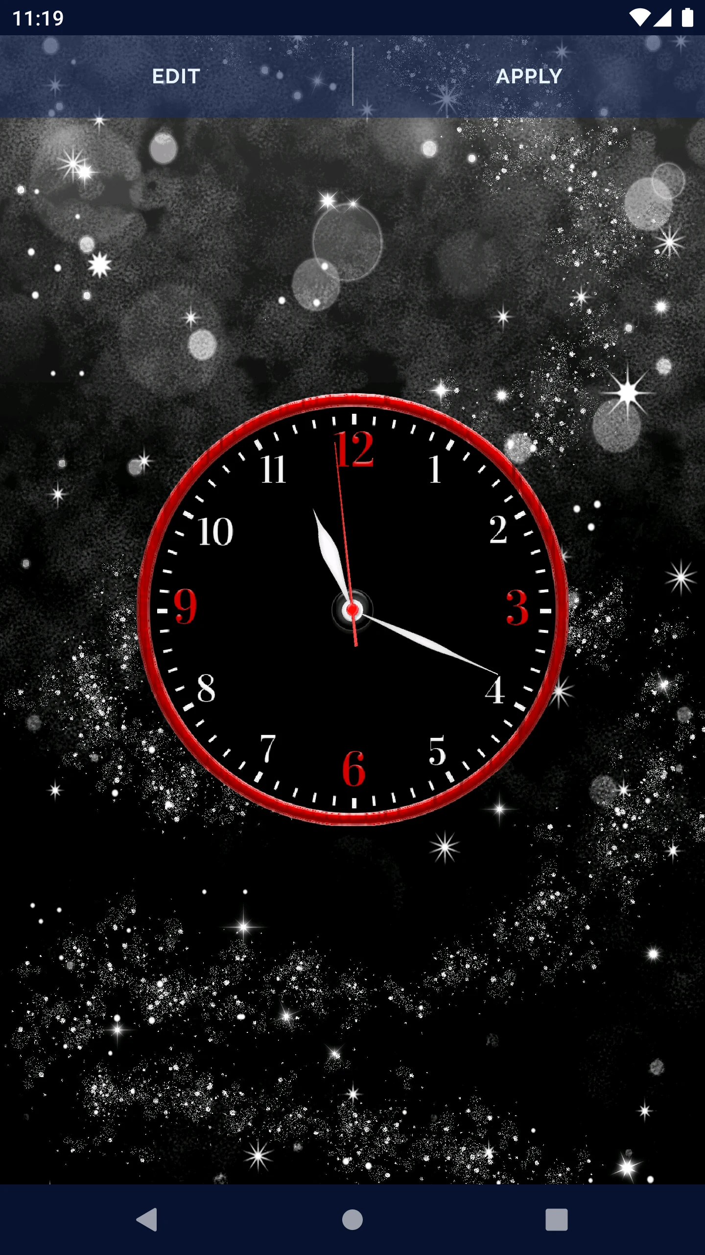 Black Clock Live Wallpaper screenshot